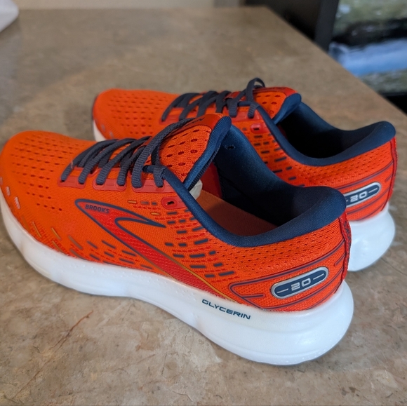 Brooks Glycerin 20 Orange Titan Flame 🔥 (2021) #1103821D843 Men Size 9.5 No Box - Picture 3 of 12